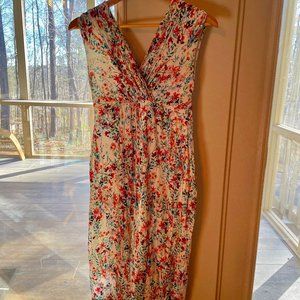 Tiffany Rose Floral Tea Length Maternity Dress Size 3